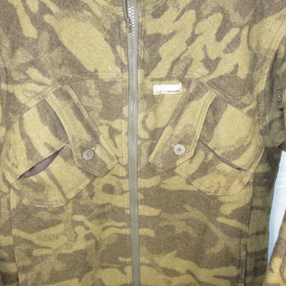 Columbia PHG Gallatin Range Wool Blend Camo Hunting Coat Jacket Men's M Medium - Picture 3 of 16